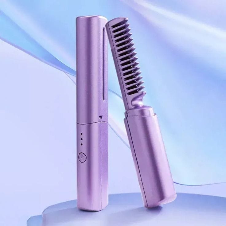 Wireless Hair Straightening Comb ( Rechargeable )